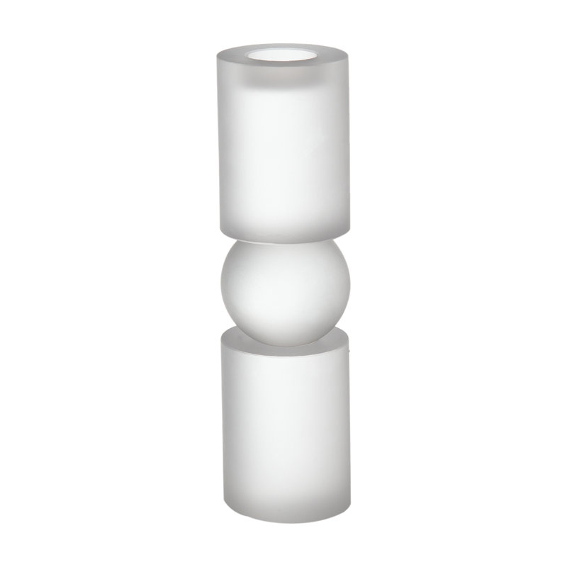 Petit porte-bougie en verre D3.1x7.1 "Palisade, H 7,1 po x l 3,1 po x P 3,1 po