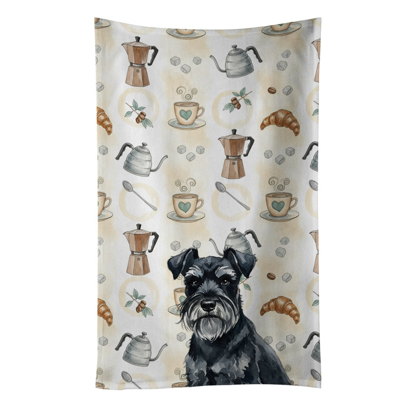 Serviette de cuisine noire Schnauzer, Schnauzer miniature noir