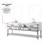 84 po L 22 po D Meuble-lavabo double en chêne blanc avec plateau en marbre, robinet, miroirs 36 po, D 84 po et 22 po, chêne, robinet et miroir