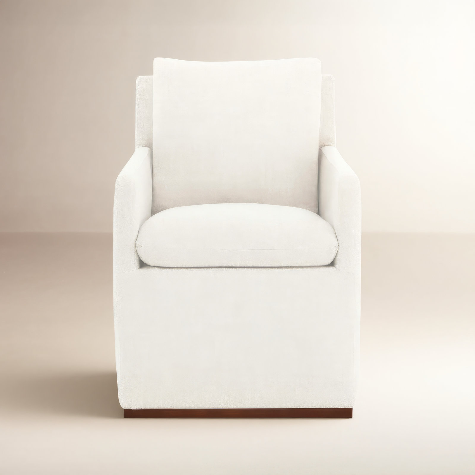 Bobbi Linen Dining Armchair, Flannigan Cotton