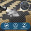 Tapis extérieur réversible en plastique imperméable noir / brun recyclé P.E.T.-1118439610-1118439604