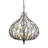 Bask Crystal Pendant - 32"W x 42"H - Matte Black/French Gold