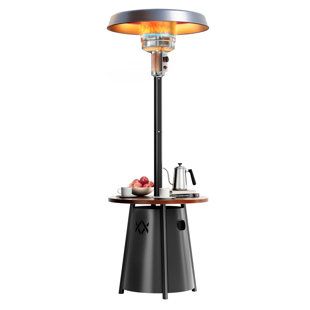 50,000 BTU Propane Patio Heater with 27.6" Storage Tabletop for Garden and Backyard