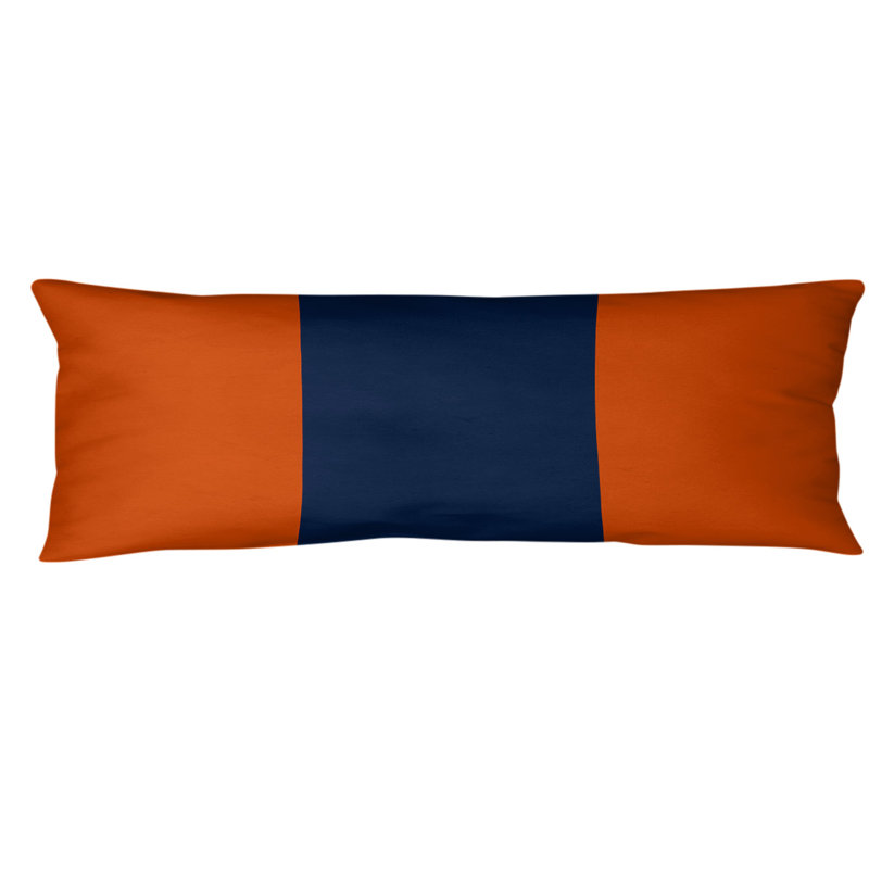 Polyester Medium Pillow, Orange/Navy/Orange, Adairsville