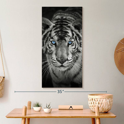 Tigre bleu sur toile