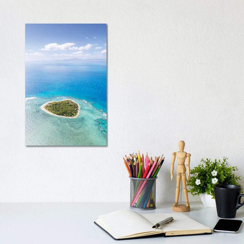 Heart Shaped Island, Mamanucas, Fiji II by Matteo Colombo - Wrapped Canvas Print, 20.32 cm H x 30.48 cm W