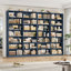 Bibliothèque de 84 po à 7 niveaux avec bibliothèque de 84 po et 28 cubes, grande capacité de rangement pour livres et décoration (ensemble de 2)