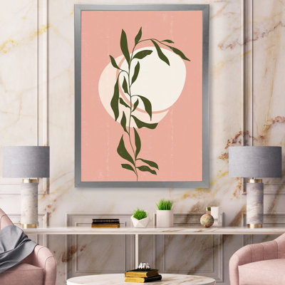 " Abstract Geometrical Sun And Moon With Leaf VI "