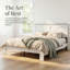 Structure de lit double en bois-299085379
