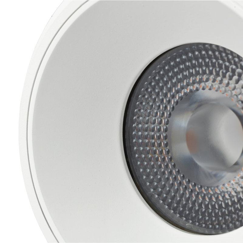 Plafonnier encastré rond à DEL de 4,25 po certifié NTE ETL, angle de faisceau 33, blanc