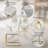 5-Piece Round Glass Dining Set, 37" Tempered Glass Table With 4 High Back PU Leather Chairs-770044274-770044271