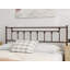 Tête de lit en métal de taille très grand, hauteur réglable, tête de lit très grand pour chambre à coucher, style maison de campagne rustique, cadre de fixation, assemblage facile, brun-1432054353-1432054352