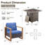 Fauteuil d'extérieur en osier pour 4 personnes et table de patio avec coussins Aldiana-1924374105-1924374104