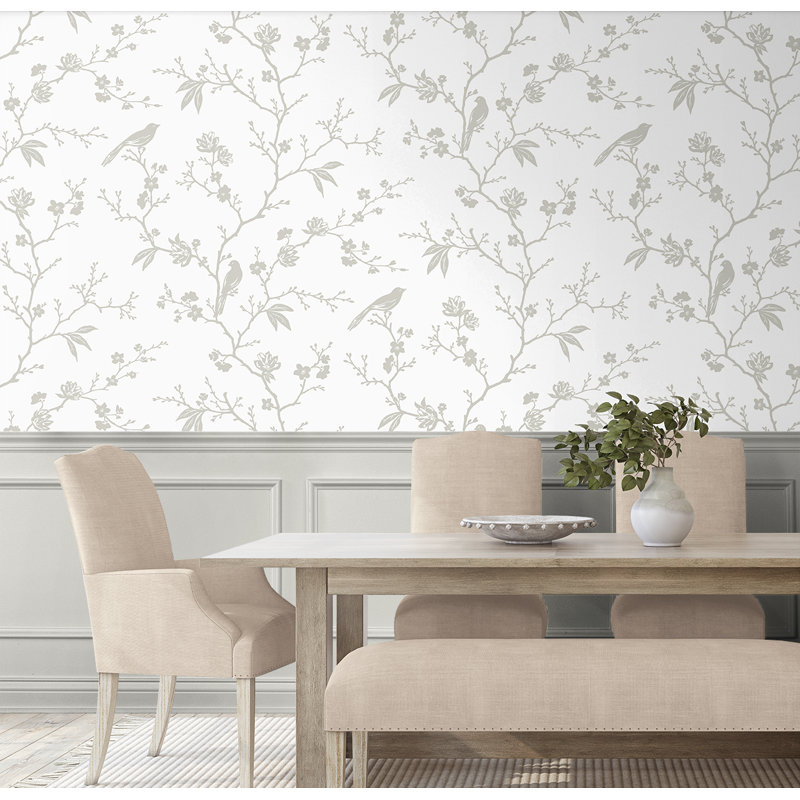Aracelys Peel & Stick Floral Roll, Nickel