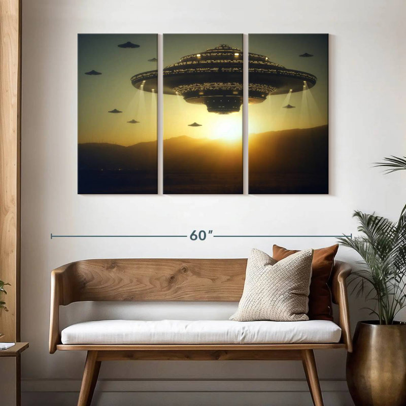 Kelan Alien Invasion, 32" H x 50" W