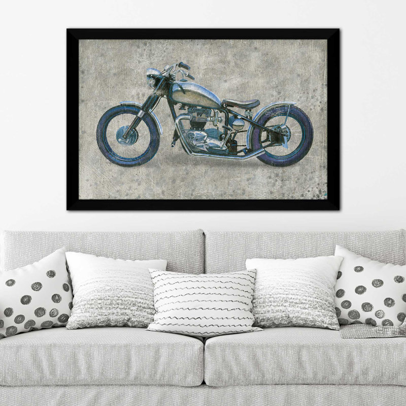 «Lets Roll II Grunge», impression, Cadre noir, H 33,5 po x l 49,5 po x P 1 po