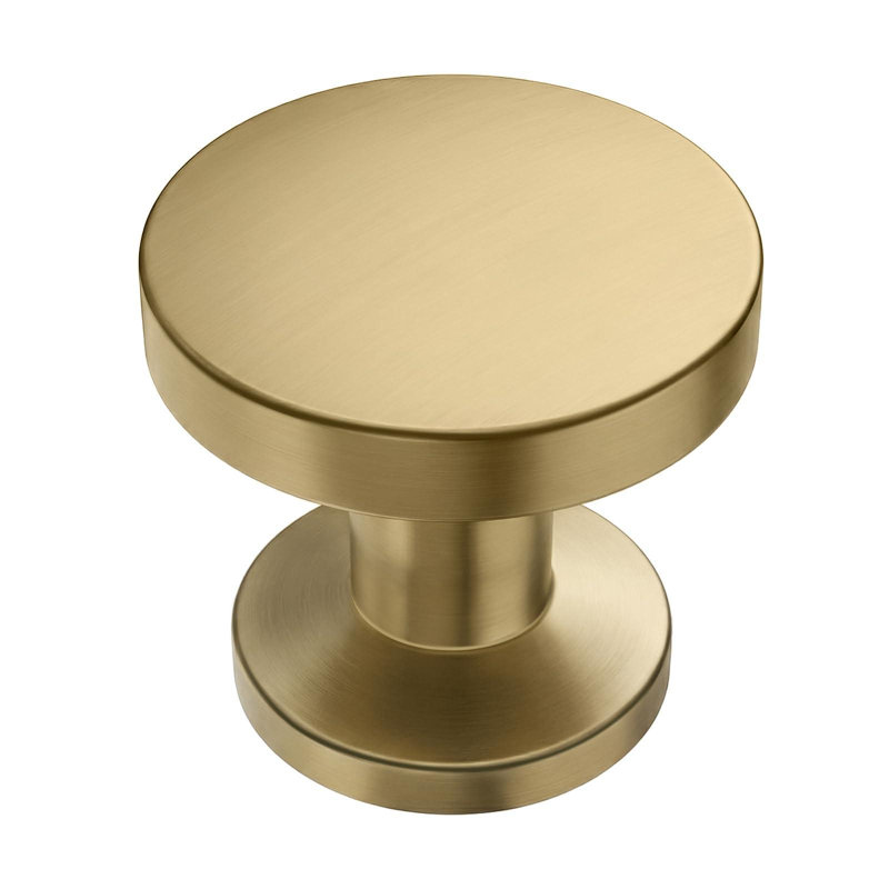 Lot de 40 boutons de porte ronds en bronze champagne pour meubles de cuisine et de salle de bain. Poignées en alliage de zinc massif.
