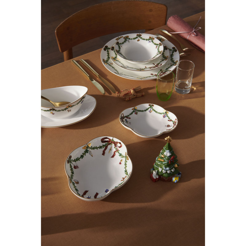 Royal Copenhagen Star Fluted Christmas Accent Platter