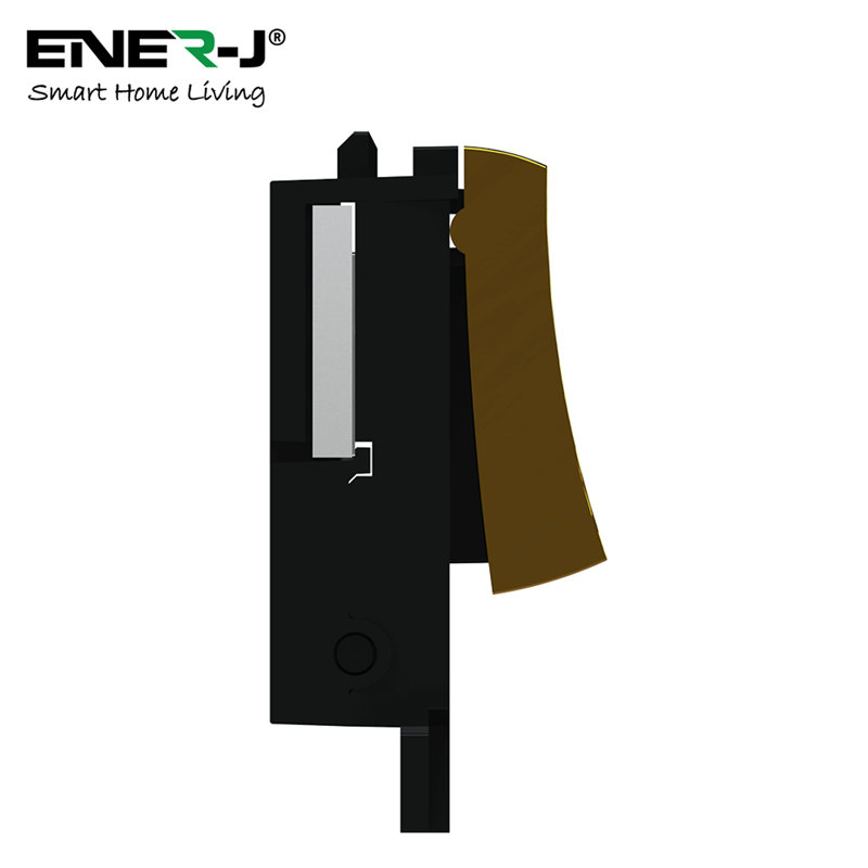 Ener - J Wireless Kinetic Grid Switch Module Antique Brass Single Gang FSK 433MHz