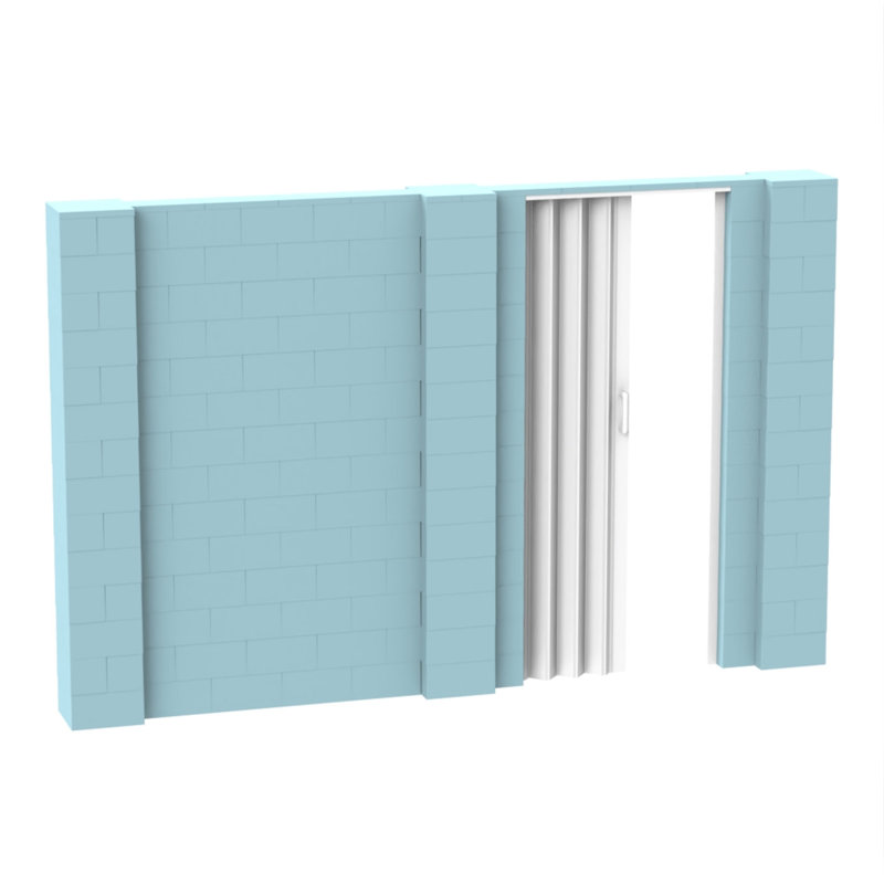 Ensemble mural bloc géant, Bleu clair, 132"
