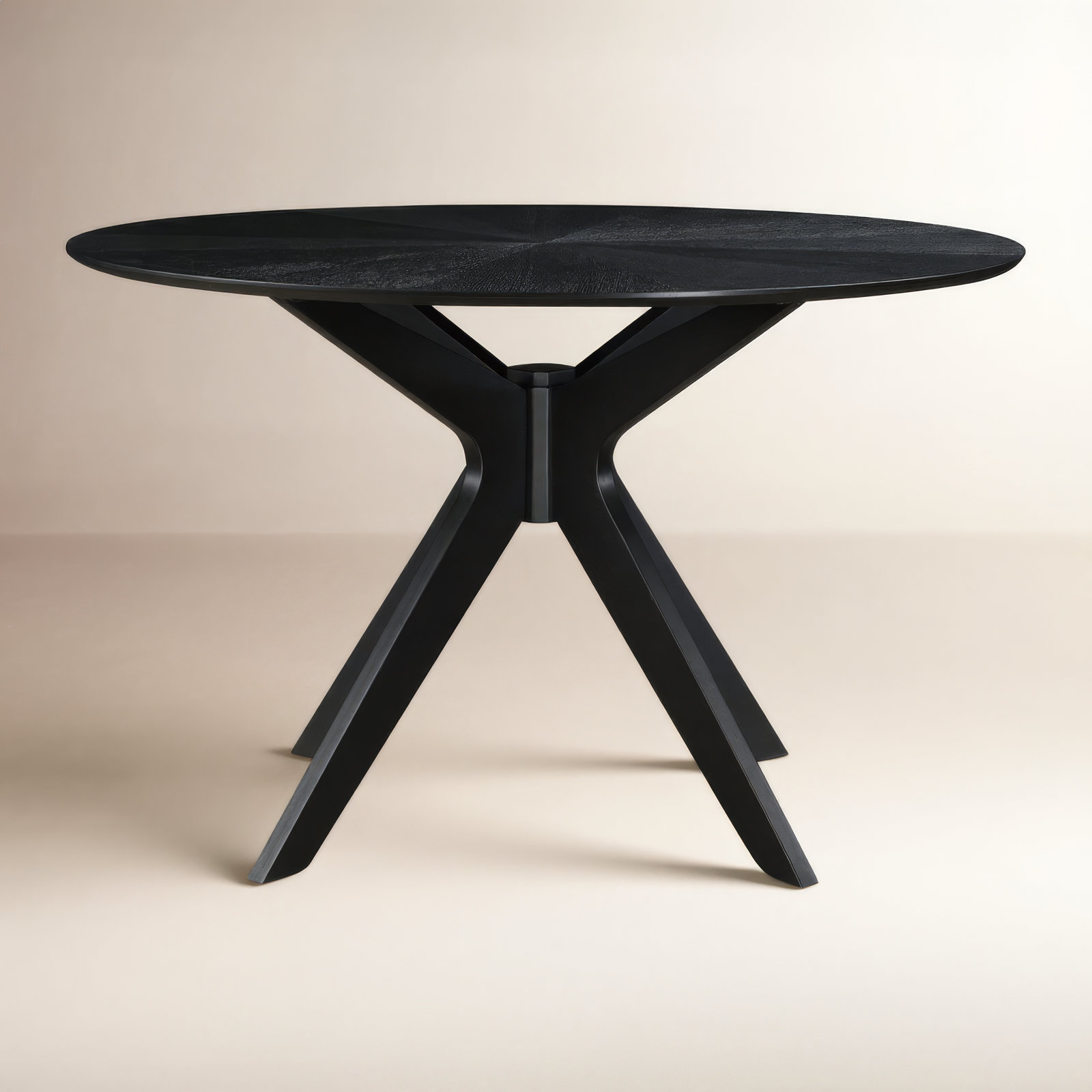 Fenway 47" Dining Table, Black Top/Black Base