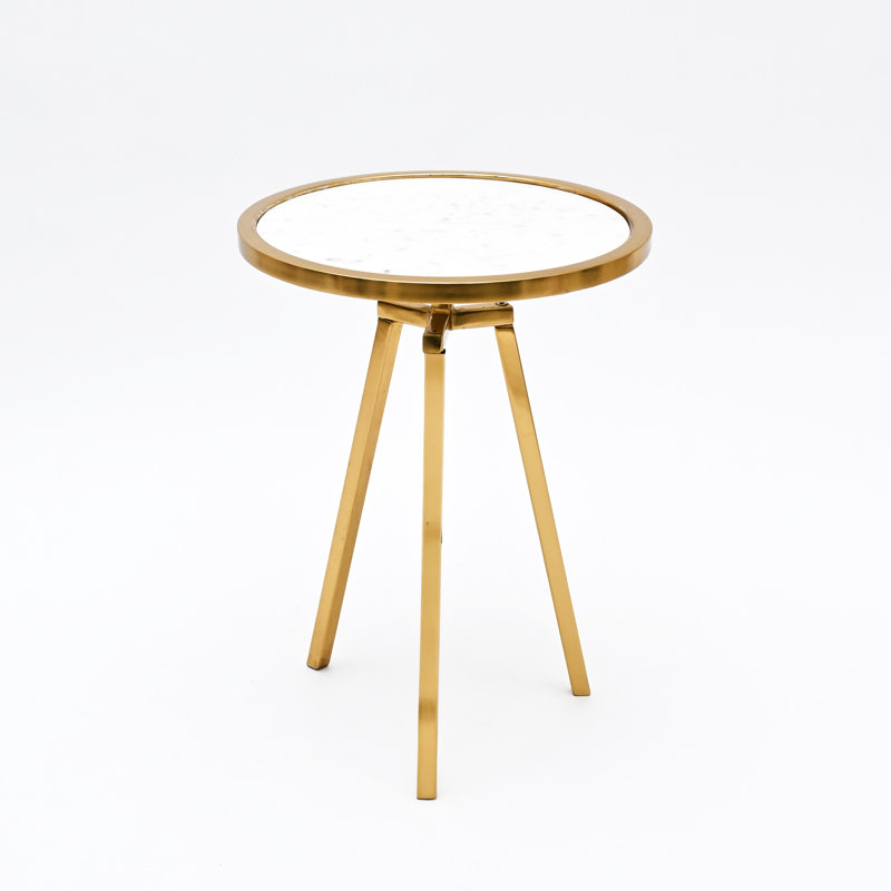 Round Marble Top Side Table