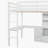 White Solid Wood Waterloo Loft Bed Equipped With Desk, Storage Shelves, Drawers, Built-In Ladder, And Safety Guardrails-20073863