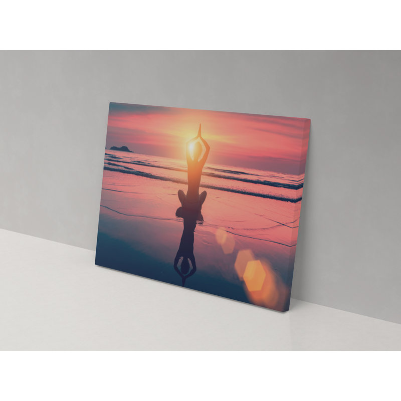 Beach Meditation - Wrapped Canvas Print, 102cm H x 153cm W x 4cm D