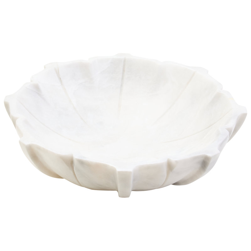 Zoro Marble Decorative Bowl, 7.5cm H x 30cm W x 30cm D