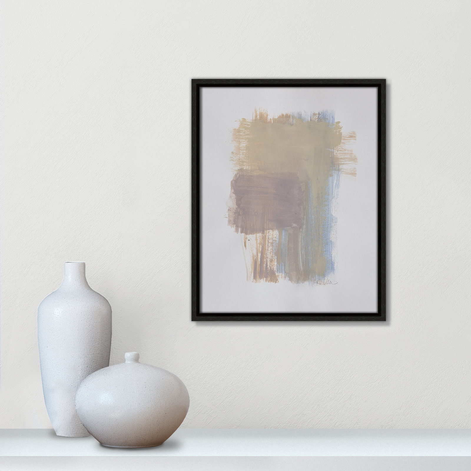 Powder Room Collection Powder Room Wash I Framed On Canvas by Filippo Ioco For  Print, Espresso Framed
