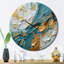 Morning Glory Sunlight Breaking Waves Abstract Metal Wall Clock-93379861