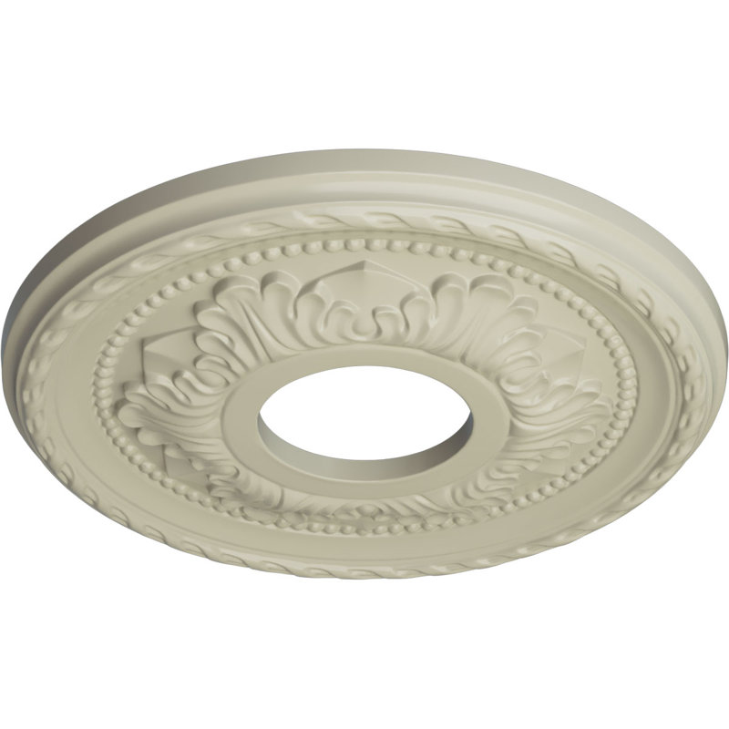 Médaillon de plafond endurathane Medway, 12 1/4 po de diamètre extérieur x 7 1/2 po de diamètre intérieur x P 7/8 po (convient aux auvents jusqu'à 7 1/2 po), fini noir de jais peint à la main
