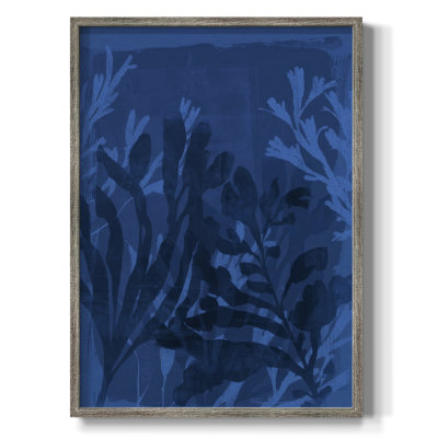 Sapphire Sea Bloom II, reproduction encadrée - bois massif