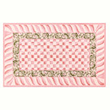 Rosy Check 6' Octagon Rug