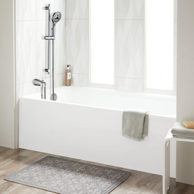 Ensemble de douchette à main 6 fonctions avec inverseur de baignoire et barre coulissante réglable