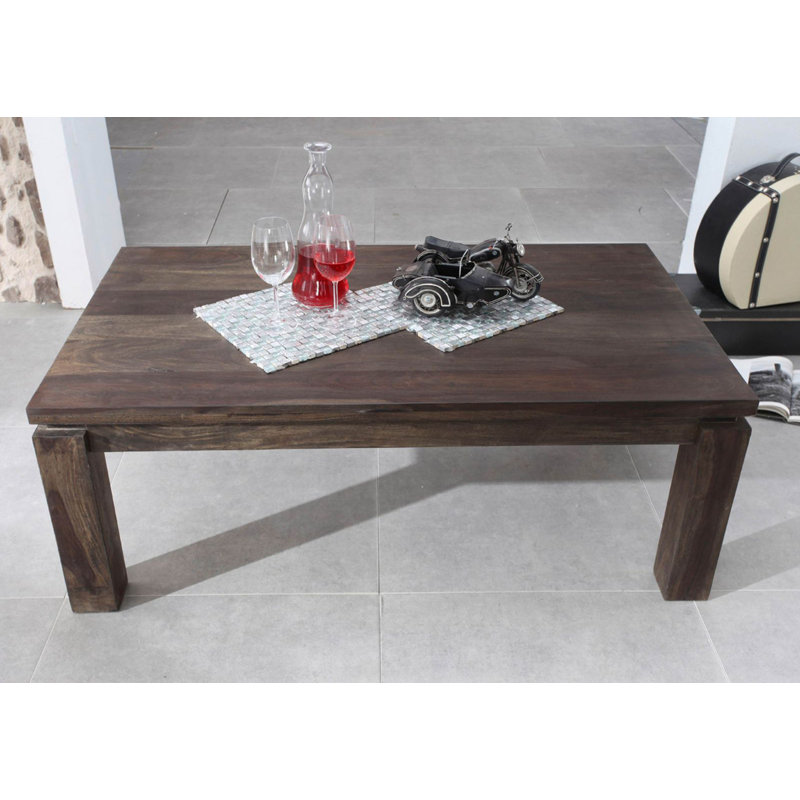Metro Solid Wood Four Leg Coffee Table, Grey