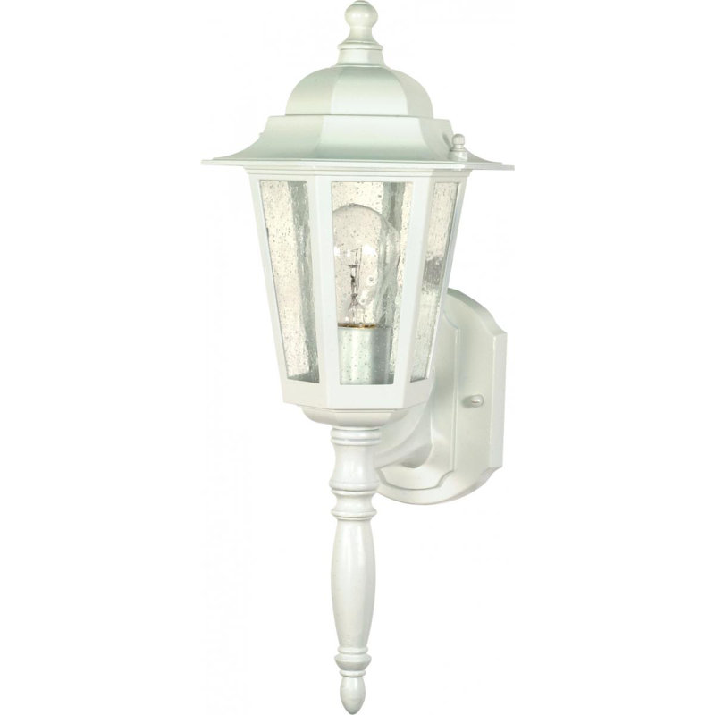 Lanterne murale d’extérieur 1 ampoule Mayer, Blanc