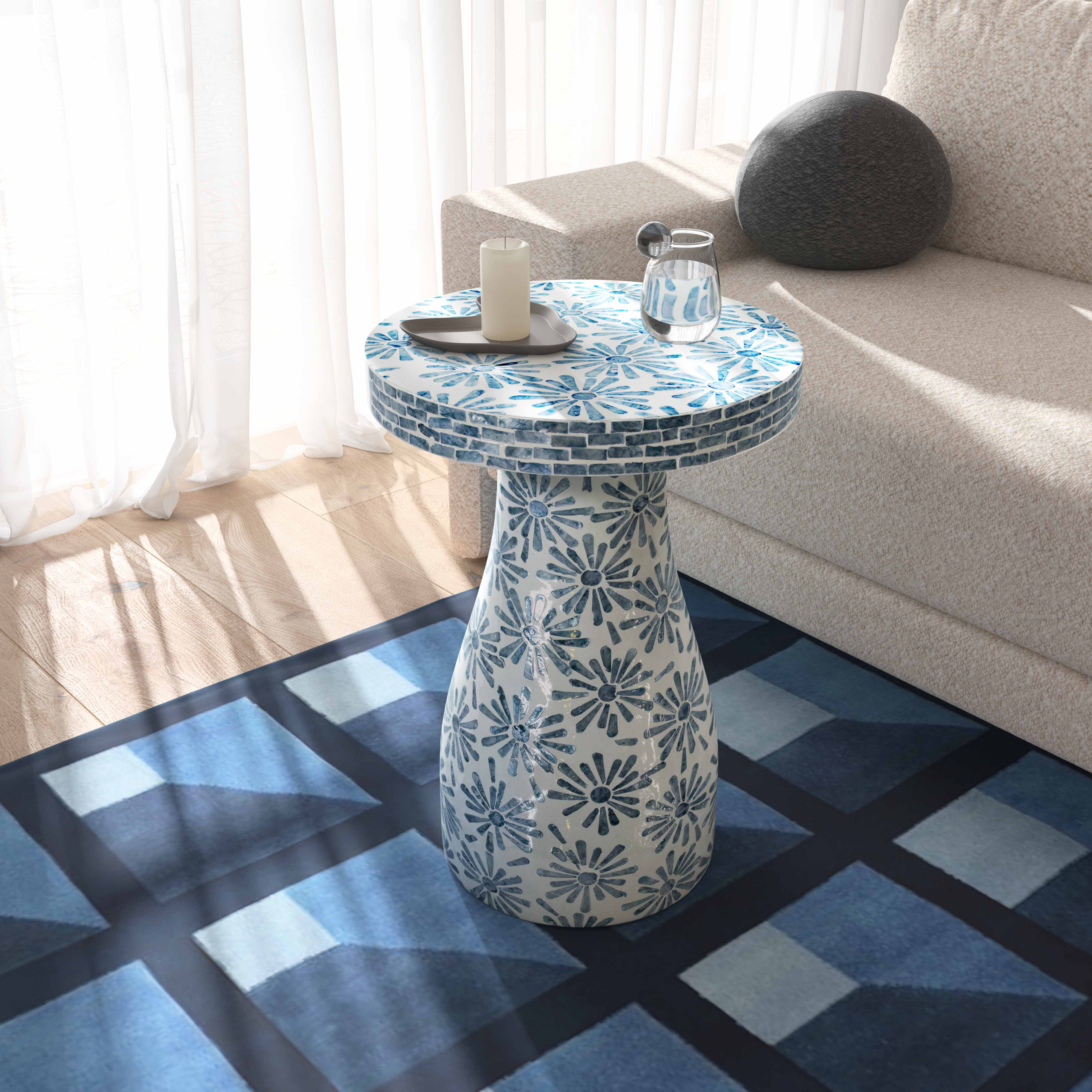 Wade Logan® Shell Mosaic End Table &amp; Reviews | Wayfair