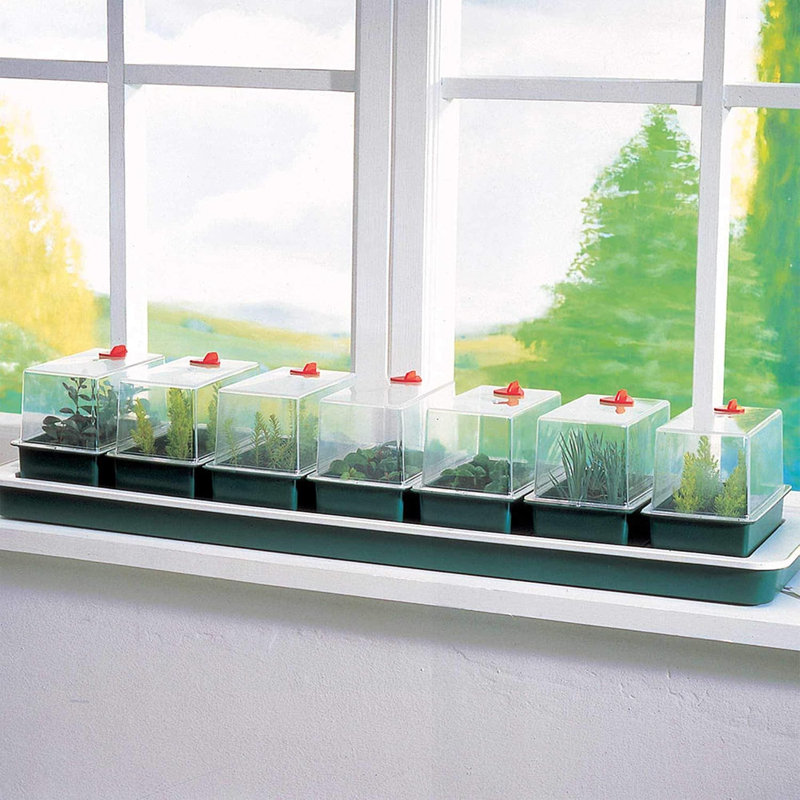 13W Electric Heated Seed Propagator with 7 Vented Growing Trays Indoor