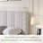 Tufted Headboard, Upholstered Platform Beds with Wooden Slats Support, Fabric Bed Frame-753964327-753964378