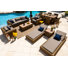 Malmo Collection In Gray 15 - Person Patio Conversation Set with Cushions