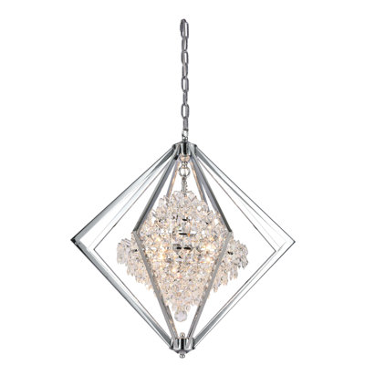 Savanah 4-Light Chandelier With Clear Crystal Accents