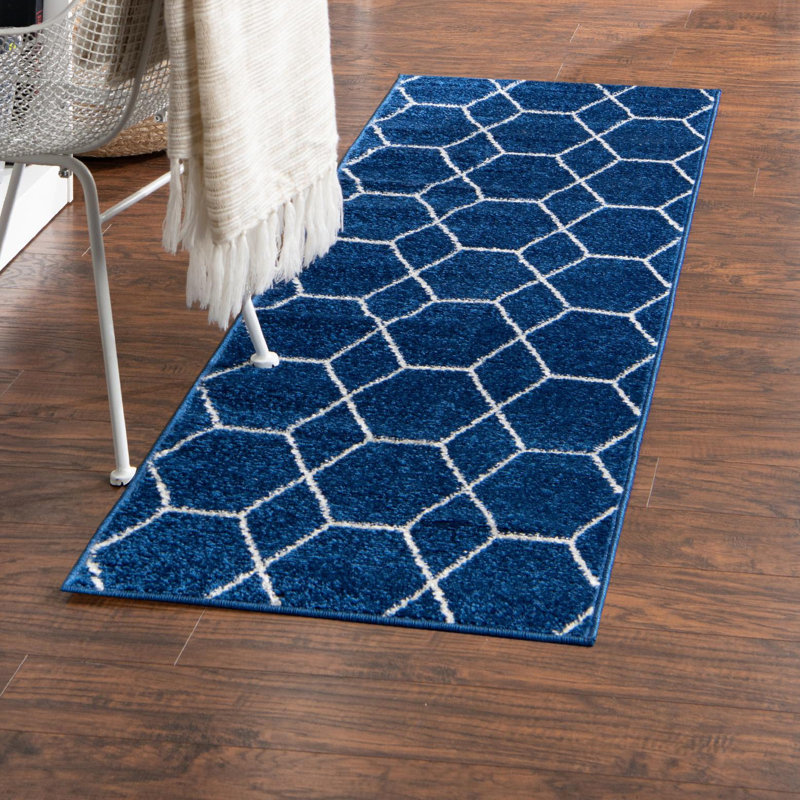 Debrodie Geometric Area Rug, Runner 2' x 10', Light Gray