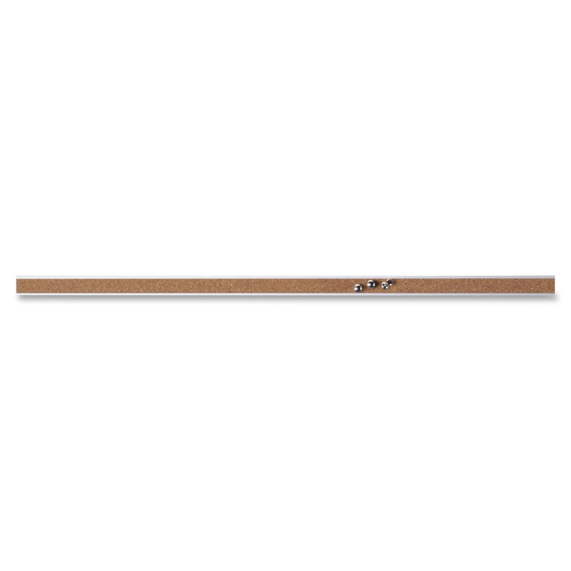 Natural Cork and Anodized Aluminum Self-Adhesive Bulletin Bar