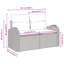  Canapé de jardin 2 places avec rangement et coussins en rotin de polyester gris-624238442