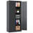 Metal Storage Cabinet With Doors And 4 Shelves