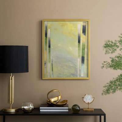 Neutral Assemblage III Framed Print - Solid Wood