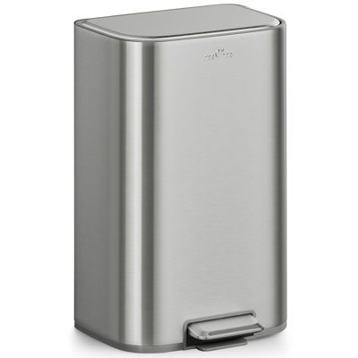 Poubelle de cuisine 10,6 gallons Mvm, poubelle avec couvercle, poubelle à rebord lisse pour bureau à domicile