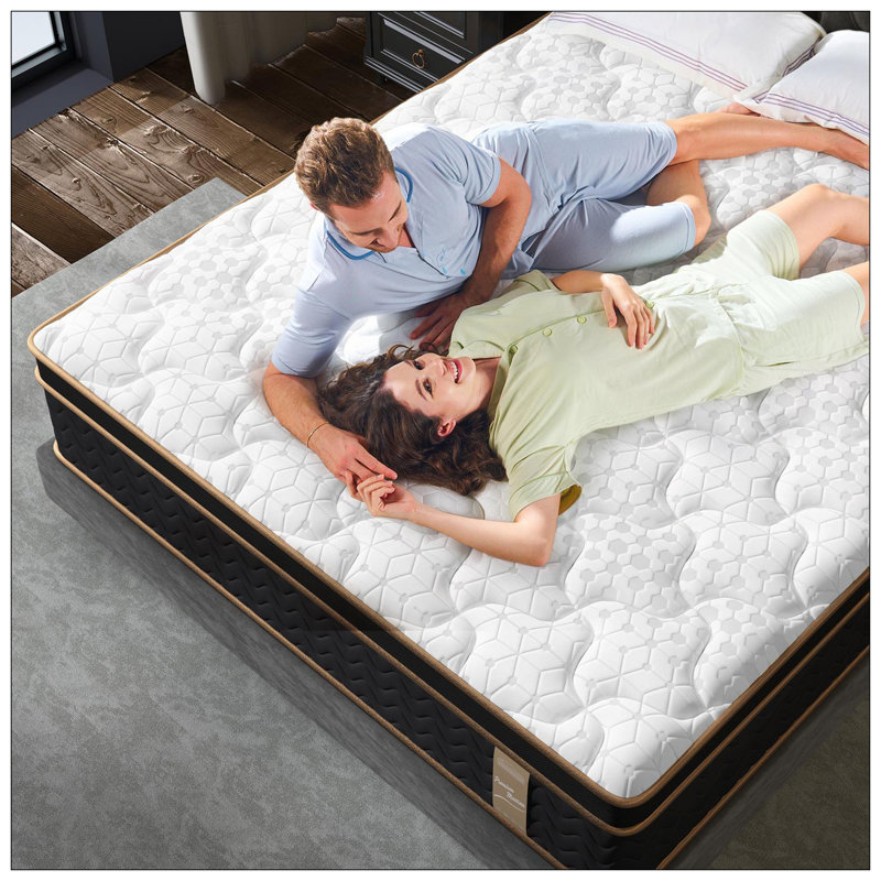 Mattress, 10 Inch Plush Hybrid Mattresses With Gel Memory Foam, Fiberglass-Free Mattress In A Box, Individual Pocket Spring-Motion Isolation-Edge Support,Certipur-US Certified