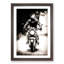 Motorbike Rider in Sepia in Abstract - Picture Frame Painting Print-55725129-55725120